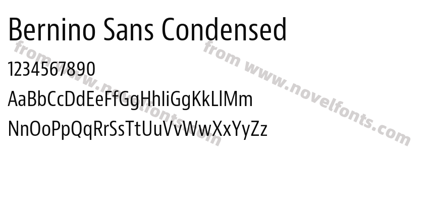 Bernino Sans CondensedPreview