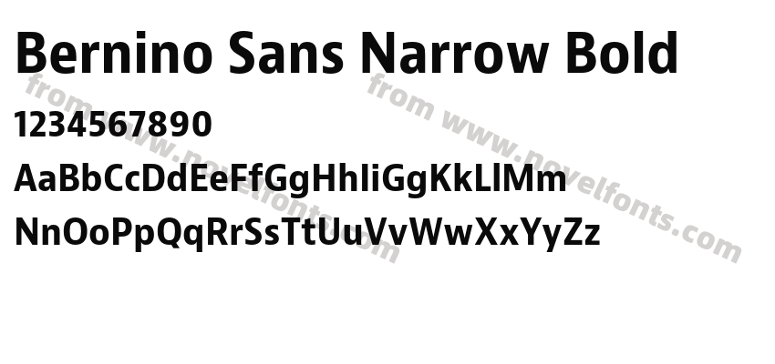 Bernino Sans Narrow BoldPreview