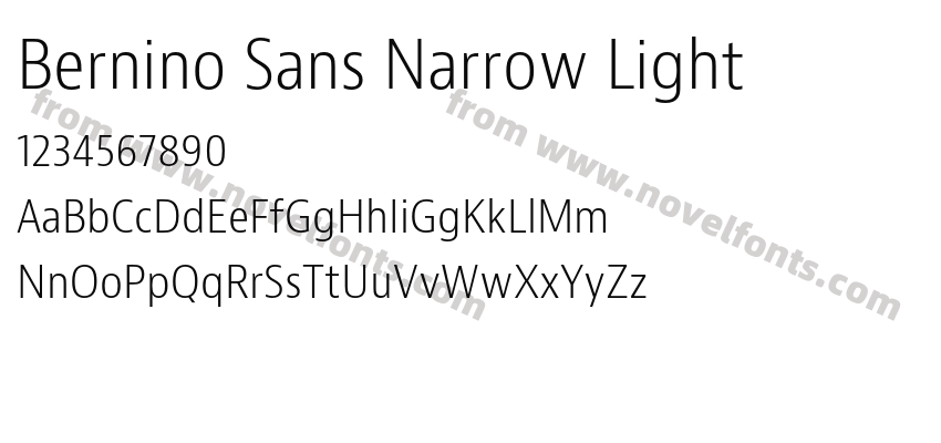 Bernino Sans Narrow LightPreview