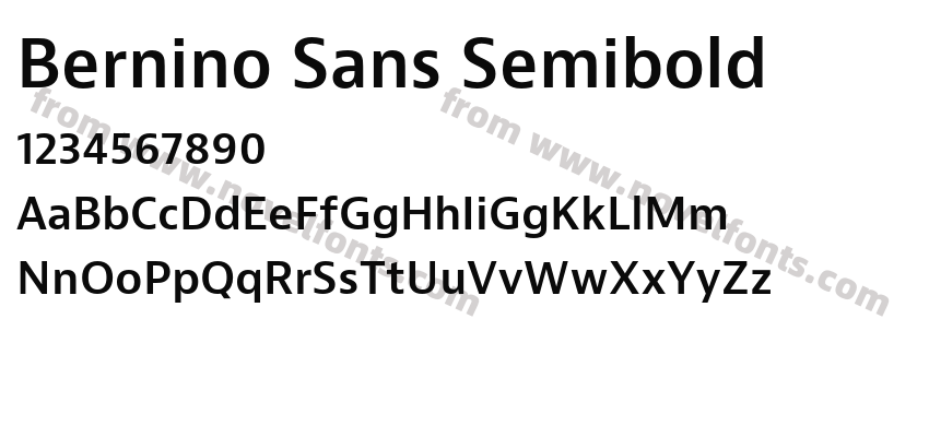 Bernino Sans SemiboldPreview