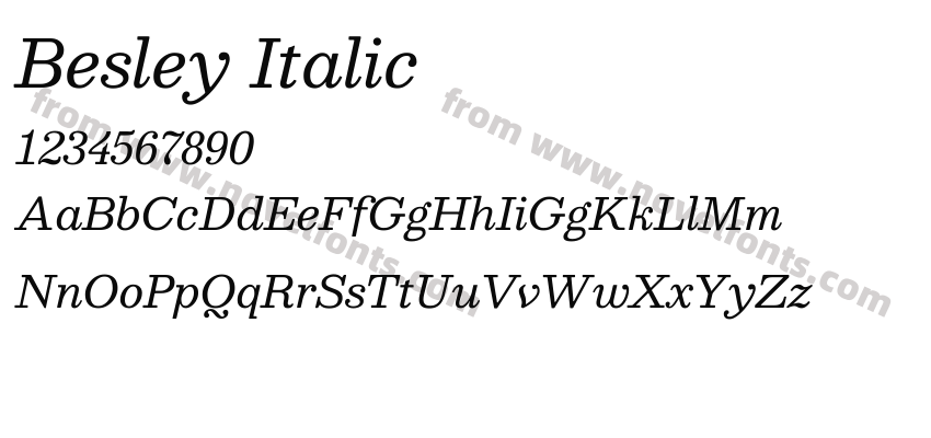 Besley ItalicPreview