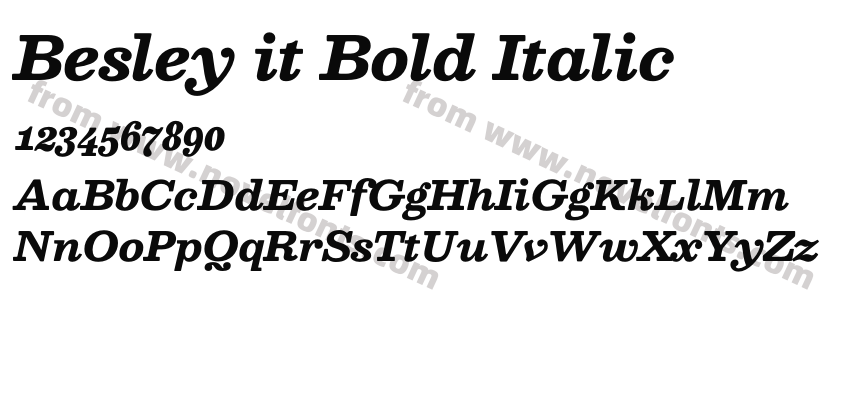 Besley it Bold ItalicPreview