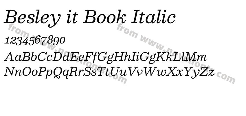 Besley it Book ItalicPreview