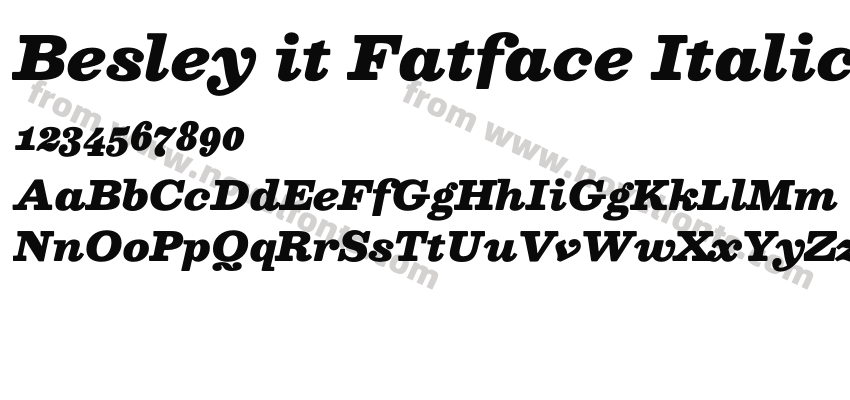 Besley it Fatface ItalicPreview