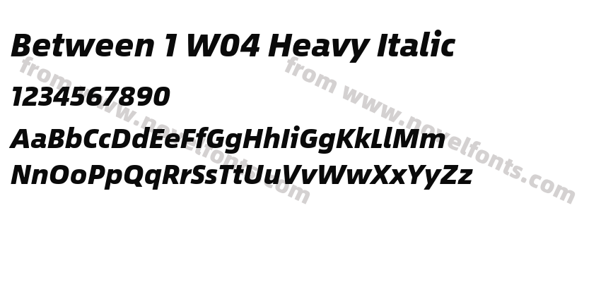 Between 1 W04 Heavy ItalicPreview