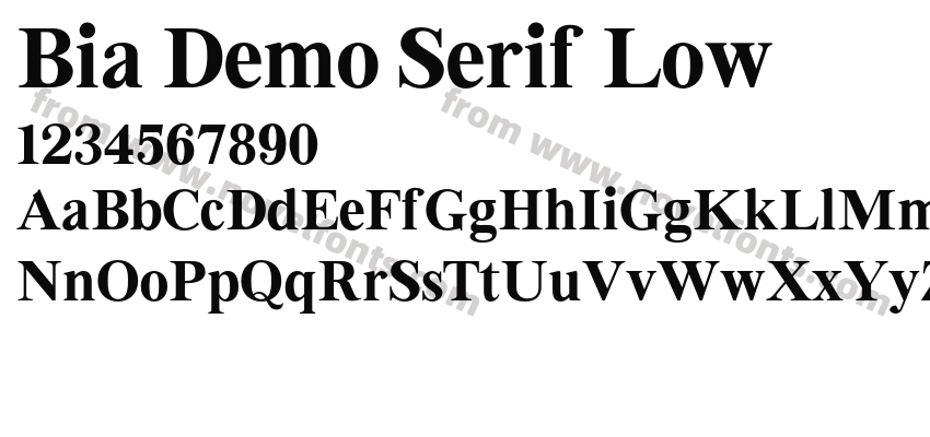 Bia Demo Serif LowPreview