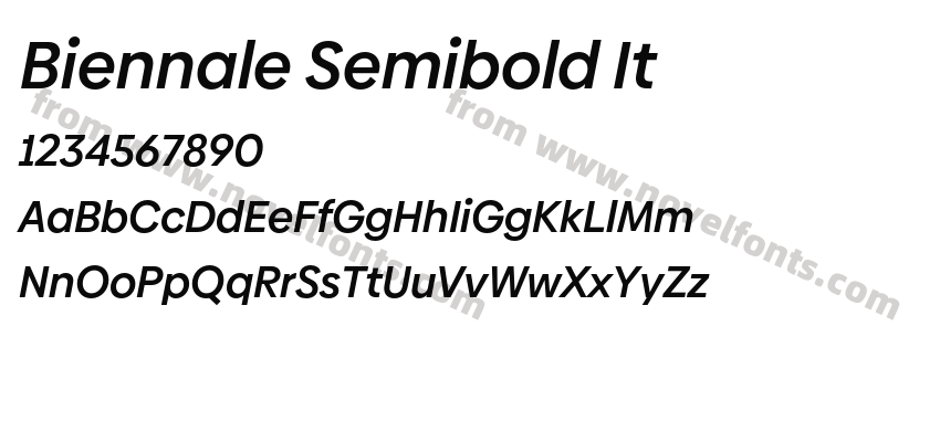 Biennale Semibold ItPreview