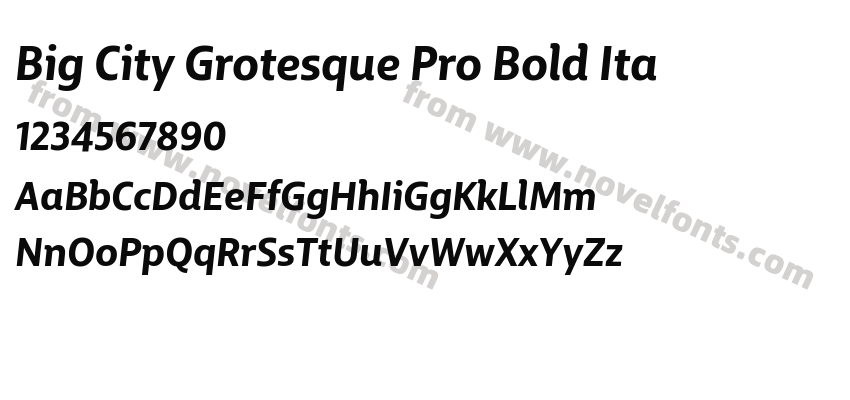 Big City Grotesque Pro Bold ItaPreview