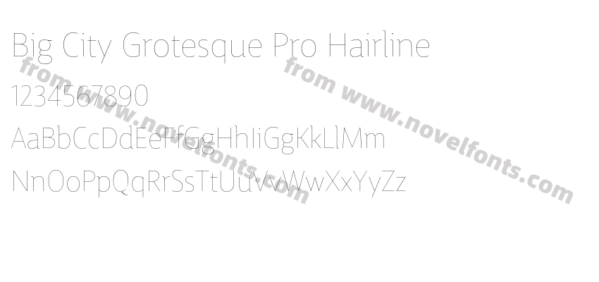 Big City Grotesque Pro HairlinePreview