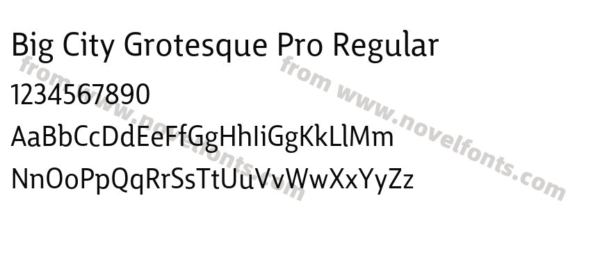 Big City Grotesque Pro RegularPreview