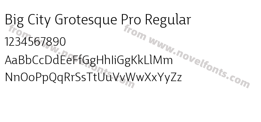Big City Grotesque Pro RegularPreview