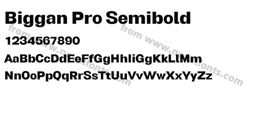 Biggan Pro SemiboldPreview