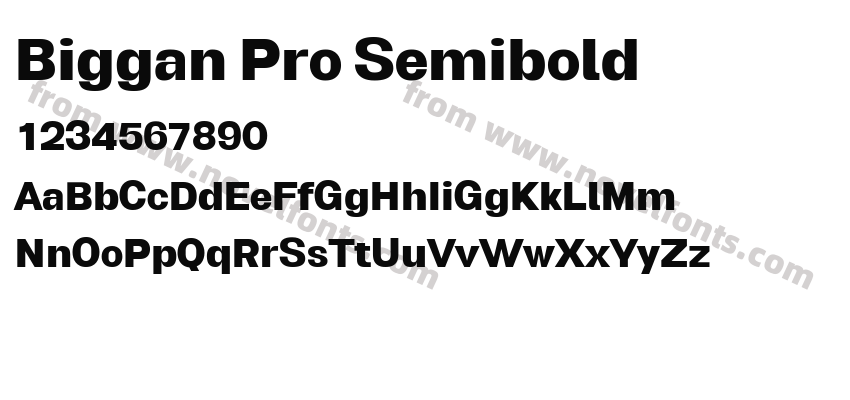 Biggan Pro SemiboldPreview