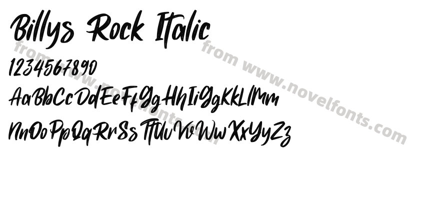 Billys Rock ItalicPreview