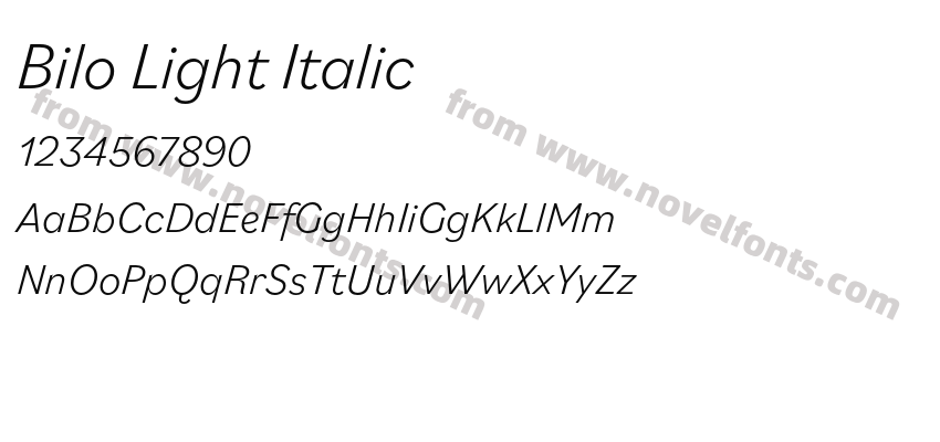 Bilo Light ItalicPreview
