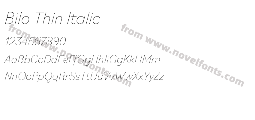 Bilo Thin ItalicPreview