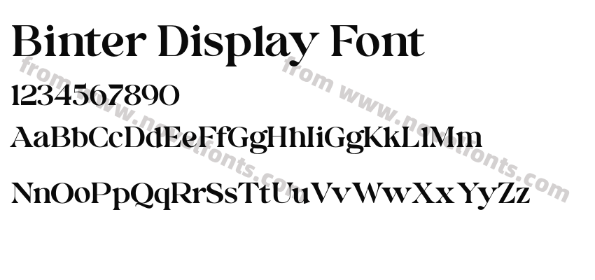 Binter Display FontPreview