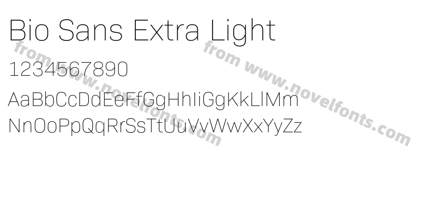 Bio Sans Extra LightPreview