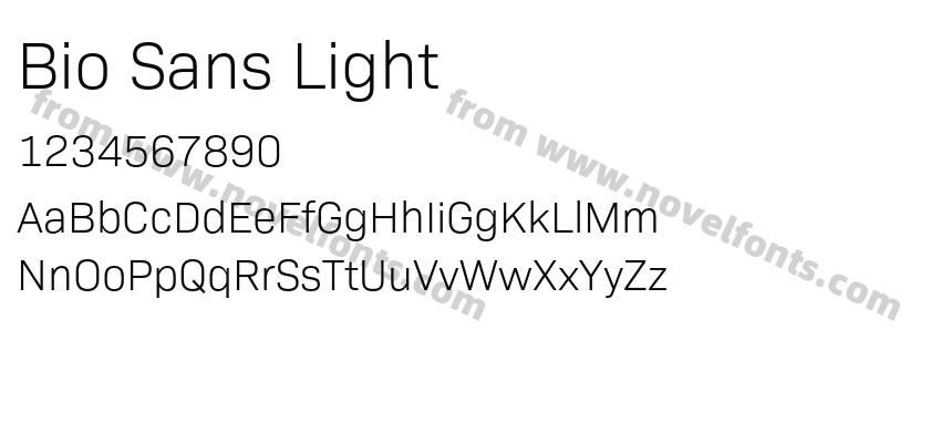 Bio Sans LightPreview