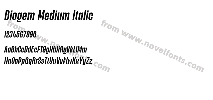 Biogem Medium ItalicPreview