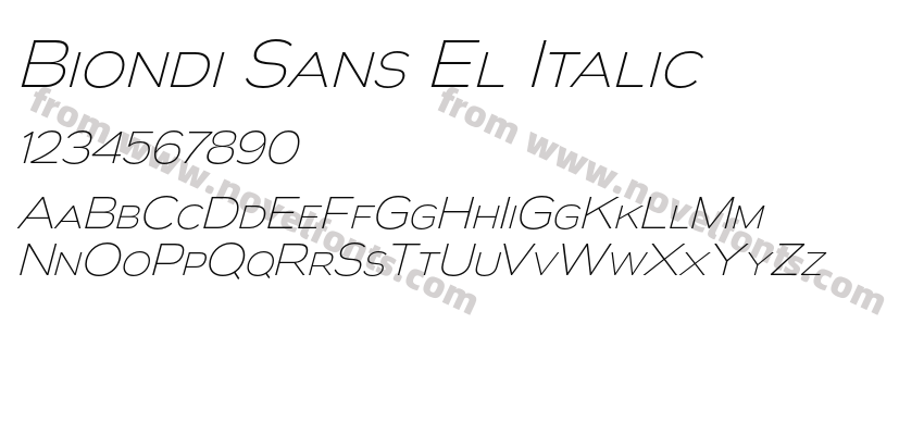 Biondi Sans El ItalicPreview