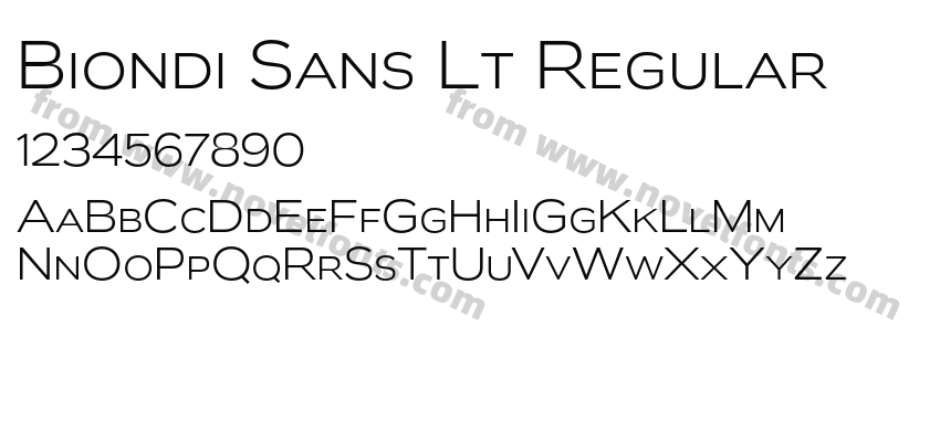 Biondi Sans Lt RegularPreview