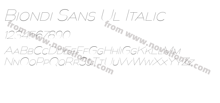 Biondi Sans Ul ItalicPreview