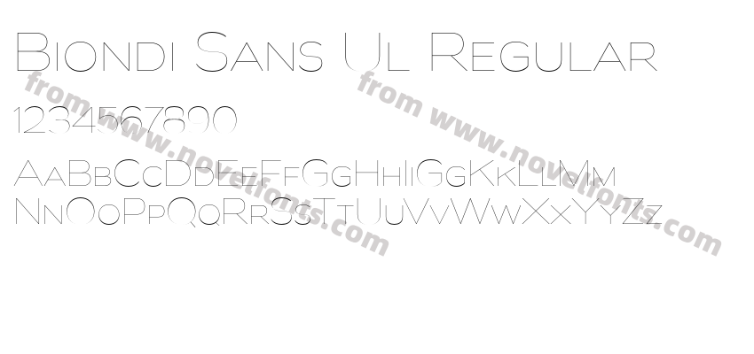 Biondi Sans Ul RegularPreview