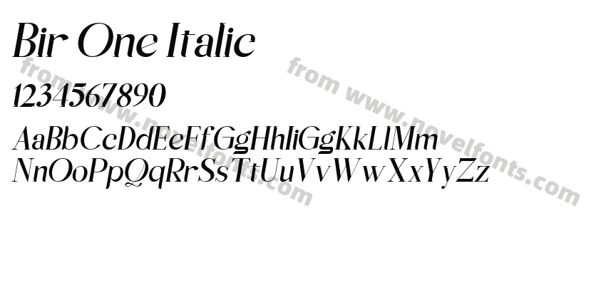 Bir One ItalicPreview