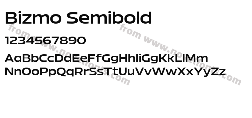 Bizmo SemiboldPreview