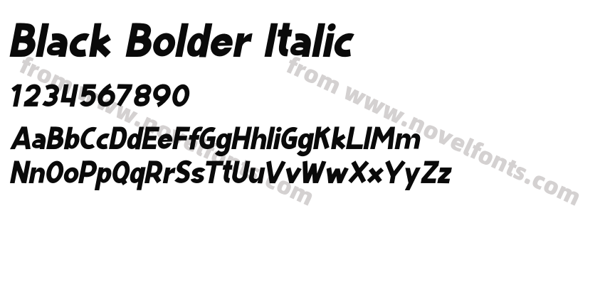 Black Bolder ItalicPreview