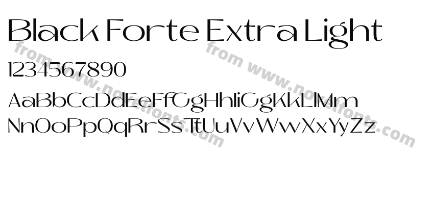 Black Forte Extra LightPreview