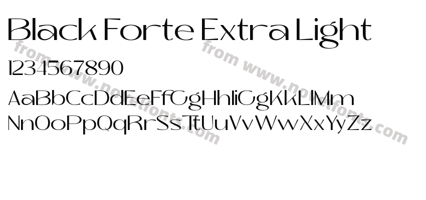 Black Forte Extra LightPreview