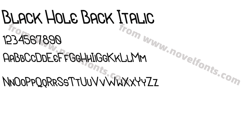 Black Hole Back ItalicPreview
