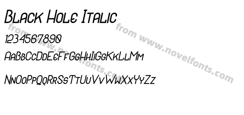 Black Hole ItalicPreview