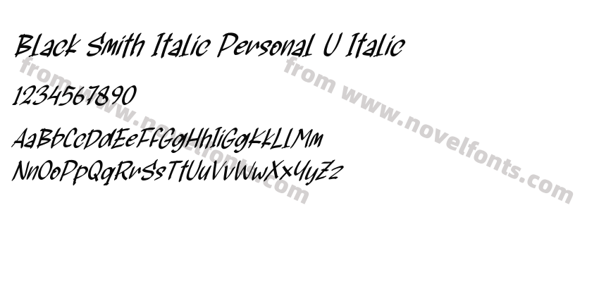 Black Smith Italic Personal U ItalicPreview