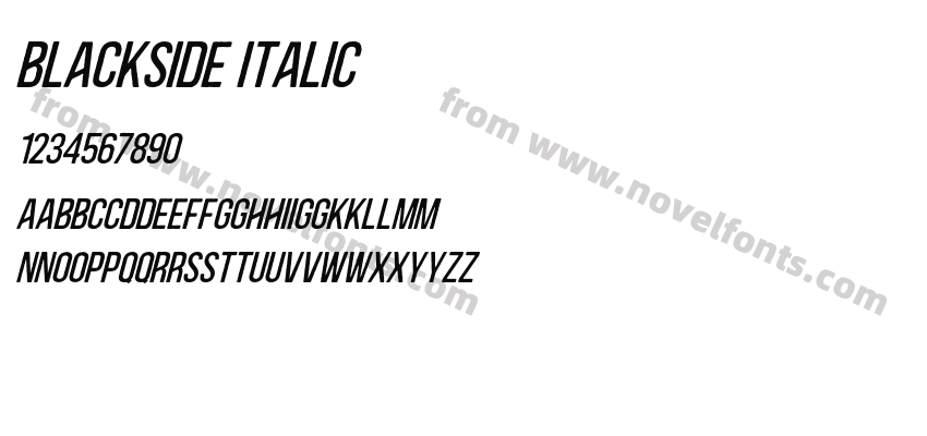 Blackside ItalicPreview