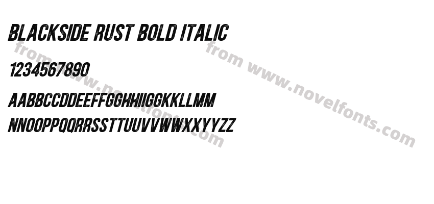 Blackside Rust Bold ItalicPreview