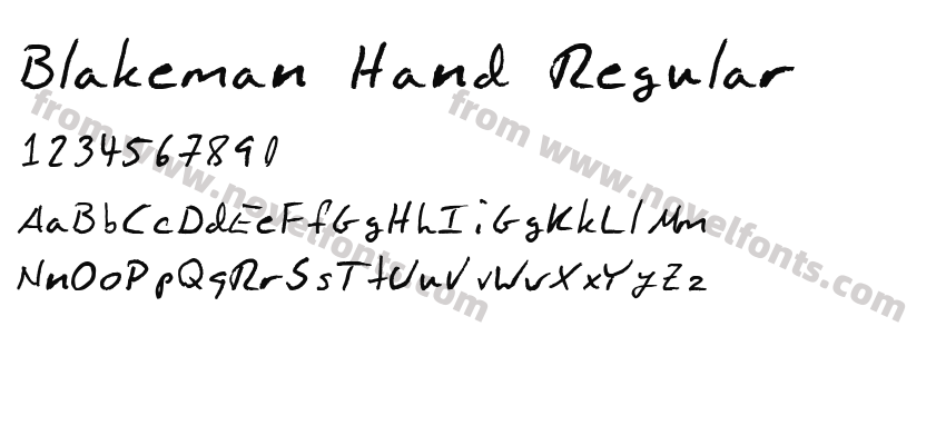 Blakeman Hand RegularPreview