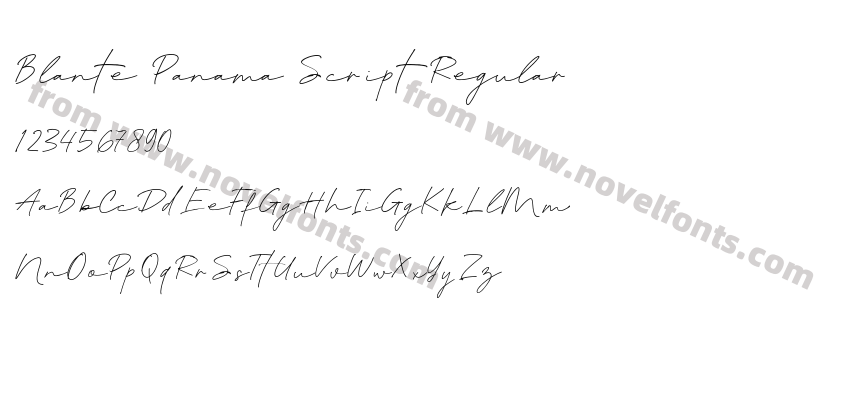 Blante Panama Script RegularPreview