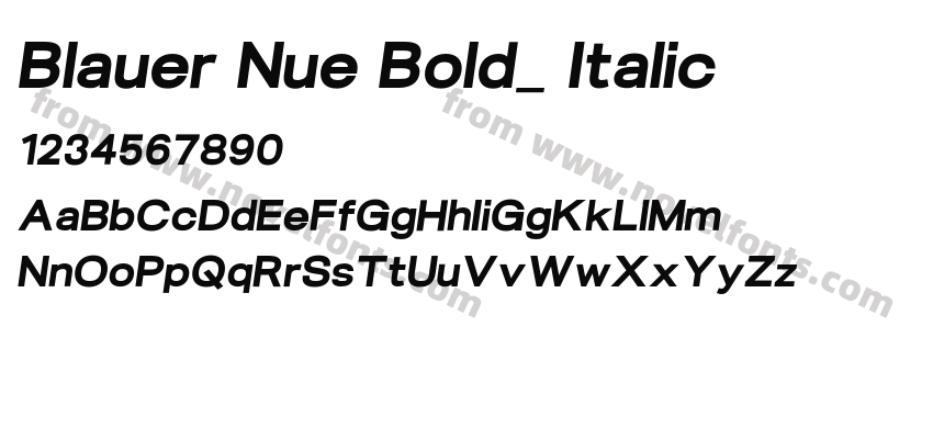Blauer Nue Bold_ ItalicPreview
