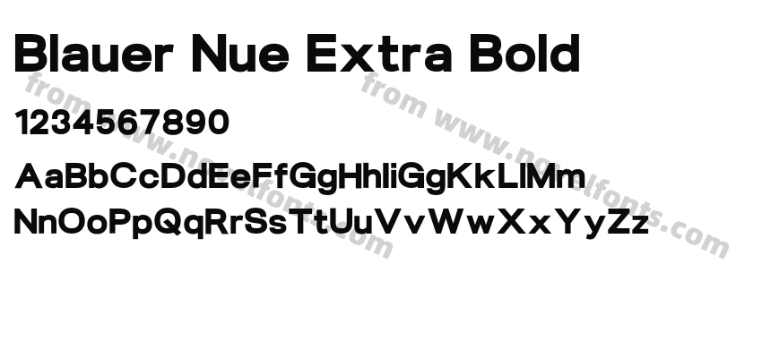 Blauer Nue Extra BoldPreview