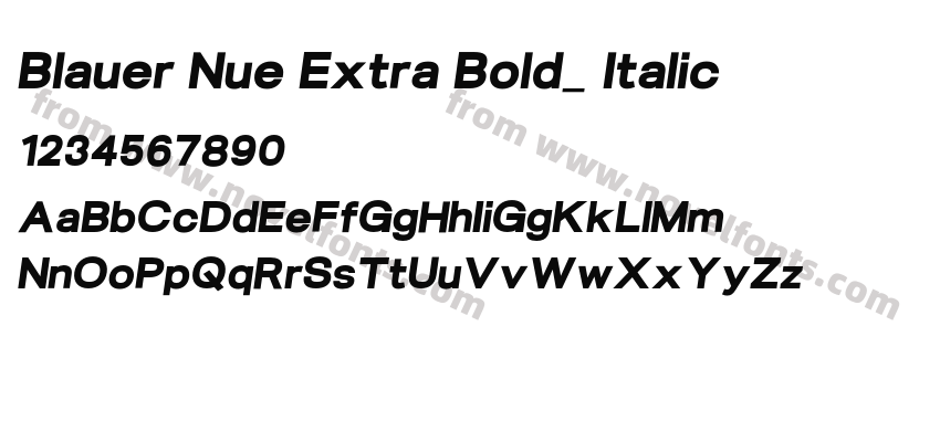 Blauer Nue Extra Bold_ ItalicPreview