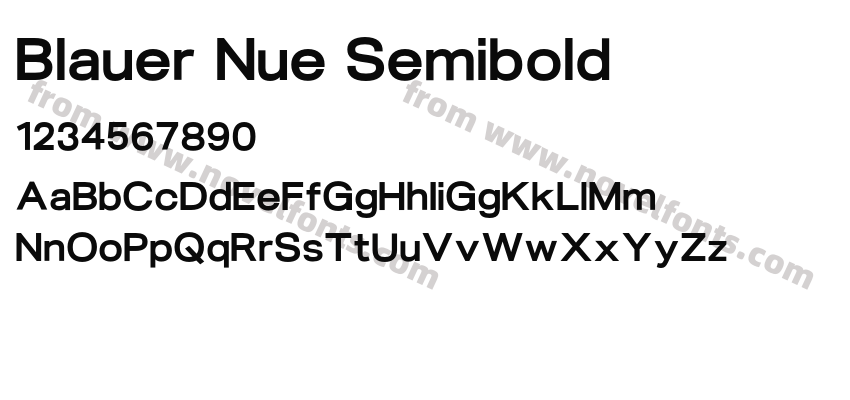 Blauer Nue SemiboldPreview