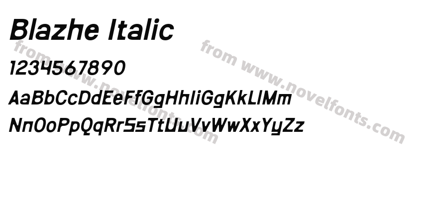 Blazhe ItalicPreview