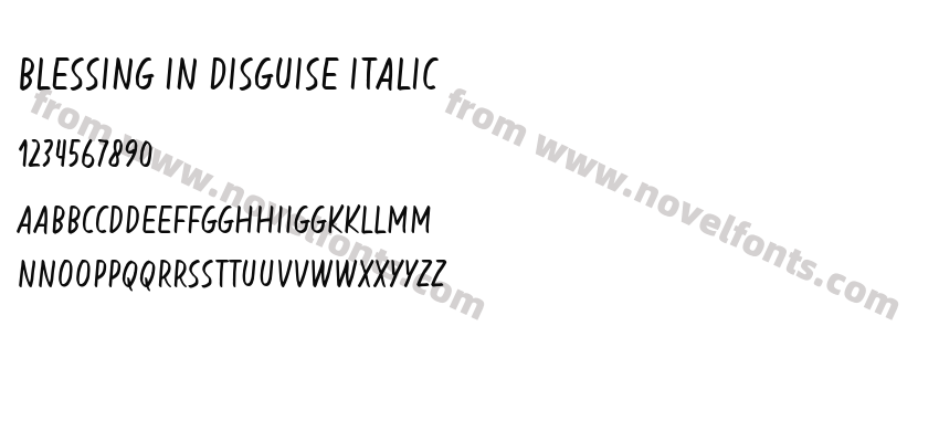 Blessing in Disguise ItalicPreview