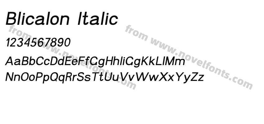 Blicalon ItalicPreview