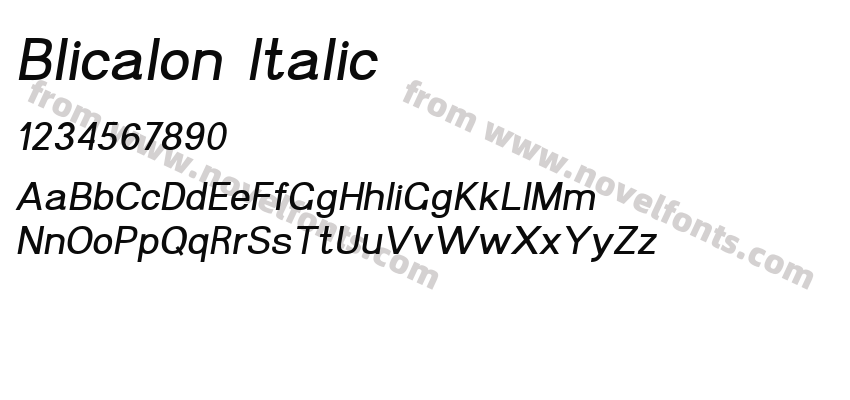 Blicalon ItalicPreview