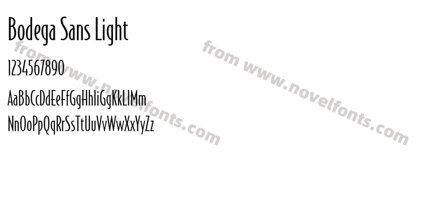 Bodega Sans LightPreview