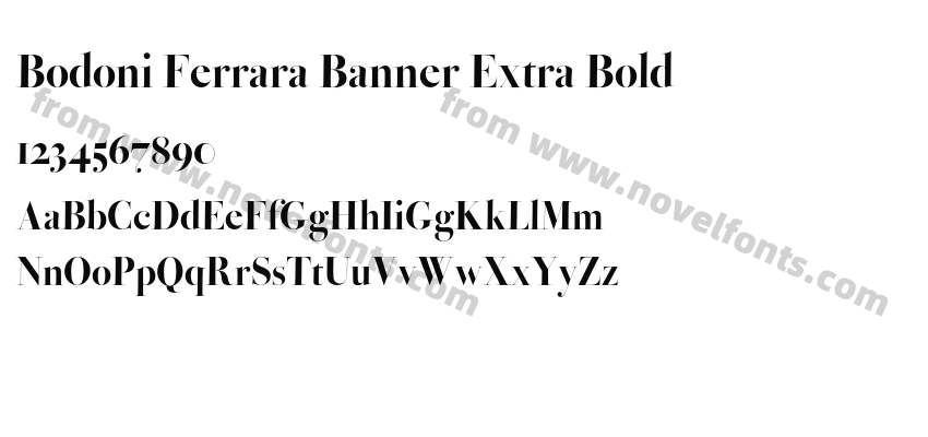 Bodoni Ferrara Banner Extra BoldPreview